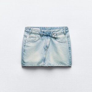ZARA denim crossover skirt NWT